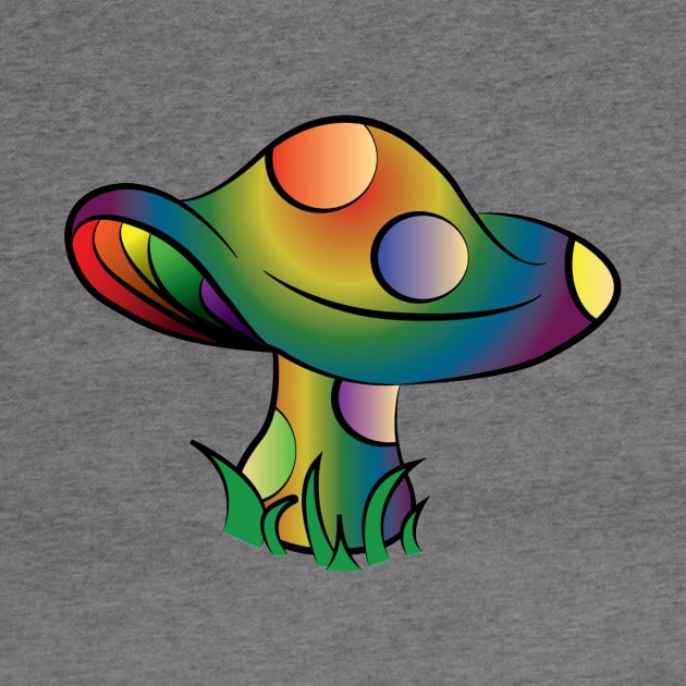 Rainbow Mushroom by slice_of_pizzo